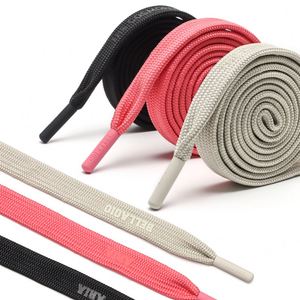 Cordón Plano Personalizado al por Mayor para Sudadera con Capucha, Color Rosa, Negro, Gris, de 10 mm de Ancho, Cordón de Poliéster con Puntas Metálicas - Product Image 1