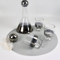 Ensemble de 3 pièces moderne avec motif glacier, comprenant une carafe à eau froide et des verres, au design transparent résistant à la chaleur, pour usage domestique