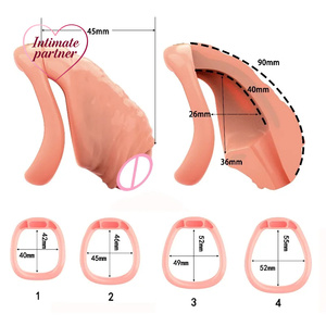 กรงครอบอวัยวะเพศชายแบบนิ่มทำจากซิลิโคน น้ำหนักเบา อุปกรณ์รัดอวัยวะเพศชาย กรงครอบอวัยวะเพศชายแบบ Sissy สำหรับการรักทางทวารหนัก ของเล่นเซ็กซี่สำหรับผู้ชาย เกย์ <span class=keywords><strong>18</strong></span>+ - Product Image 5
