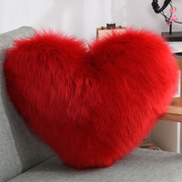 Autres oreillers fonctionnels Coussin en peluche créatif en forme de coeur avec noyau Coussin de taille de canapé Coussin en peluche pour siège de bureau