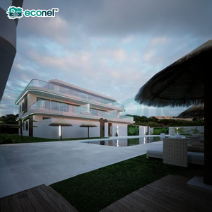 Villa modulaire préfabriquée moderne chinoise à 3 étages, toit plat, 4 chambres, design européen, <span class=keywords><strong>maison</strong></span> de luxe écologique - Product Image 4