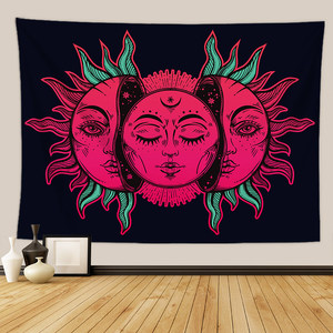 Tapiz Mandala Personalizado Blanco y Negro con Diseño de Sol y Luna, Tapiz para Colgar en la Pared, Tapiz de Pared con Diseño de Calavera de <span class=keywords><strong>Tarot</strong></span>, Alfombra Hippie para Dormitorio, Manta Decorativa - Product Image 6