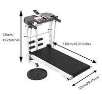 Tapis roulant mécanique non électrique pliable avec inclinaison réglable et roues mobiles, charge maximale de 150 kg - Machine d'exercice pour la marche