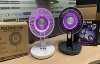 Ventilateur miniature pliable à grande vitesse avec pales flottantes, rechargeable, en ABS et PC, pour bureau et mur, 2-en-1, pour la maison et la cuisine