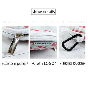 Estuche pequeño de EVA con diseño personalizado, impermeable, portátil, para auriculares con cable, bolsa de transporte para auriculares. - Product Image 6