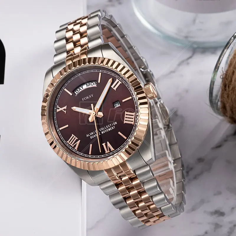 Reloj de pulsera de acero inoxidable para hombre, cronógrafo de cuarzo con logotipo personalizado de marca de lujo, de alta calidad, nuevo modelo, 2023