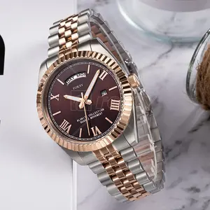 2023 Nieuwe Collectie Model Top Kwaliteit Fashion Pols Rvs Luxe Custom Brand Logo Quartz Horloge Voor Mannen