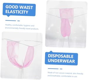 100 pièces jetables T <span class=keywords><strong>String</strong></span> <span class=keywords><strong>String</strong></span> Bikini Sous-Vêtements Culottes pour <span class=keywords><strong>Spray</strong></span> Bronzage et Spa Traitements rose - Product Image 4