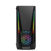 Dunao Nouvellement conçu T-Z5 ATX Desktop Tower RGB Gaming PC Case Verre trempé avec panneau RGB Window pour les joueurs