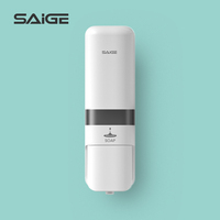 Distributeur de savon mousse double S-8181 avec personnalisation du logo OEM/ODM, bouteille rechargeable de 250 ml, mural, moderne, pour salle de bain domestique