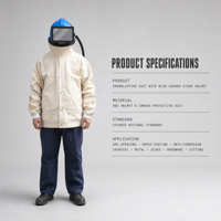 Casque de sécurité pour sablage avec cape intégrée, outils de sablage, casque de protection anti-poussière pour le visage