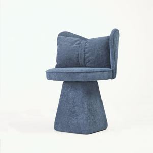 Yatak odası otel veya daire oturma odası için yumuşak peluş yastık makyaj dışkı ile Modern heykel aksan sandalye - Product Image 6