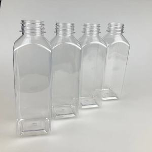 Botella Cuadrada para Jugo de 16 <span class=keywords><strong>Onzas</strong></span>, <span class=keywords><strong>12</strong></span> <span class=keywords><strong>Onzas</strong></span> y 8 <span class=keywords><strong>Onzas</strong></span>, PET Libre de BPA - Product Image 1