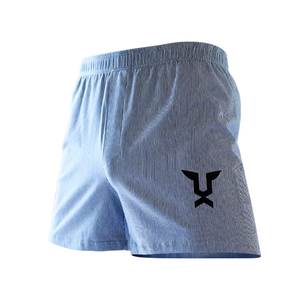 Custom <strong>Men's</strong> Boxer <strong>Briefs</strong> with Sexy Factory-Wide Seam Woven Striped Pattern Breathable Digital Printing Logo Wholesale Underwear - Product Image 2