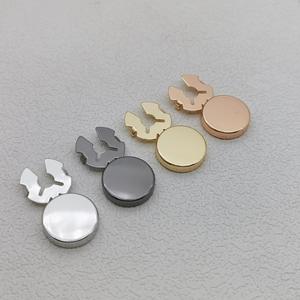Boutons de manchette pour chemises, style tige, décorés de strass, en caoutchouc de silicone floral, avec bouton de démarrage à pression, pour femmes - Product Image 3