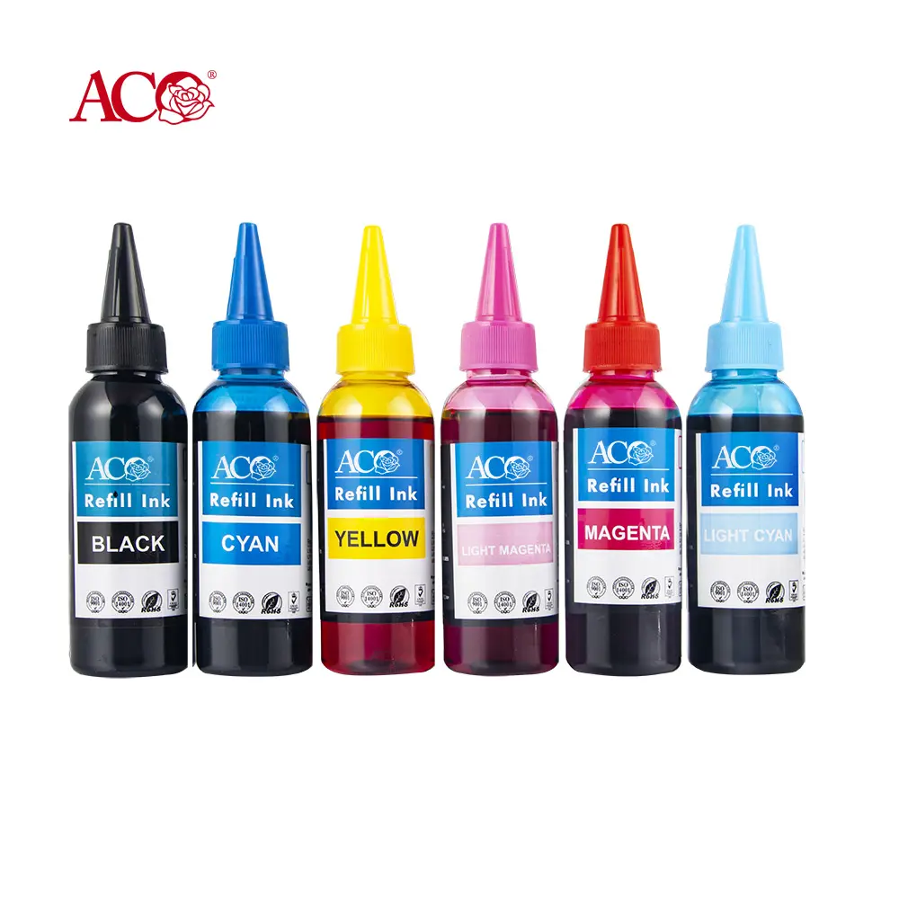 Aco Fabrikant Groothandel Universele Fles Refill Compatibel Dye Inkt Voor Epson T6731 T6732 T6733 T6734 T6735 T6736