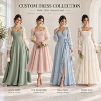 Robe longue pour femme en maille transparente tissée lisse avec appliques florales, manches bouffantes, col cœur, coupe trapèze, pour occasions spéciales, vente en gros