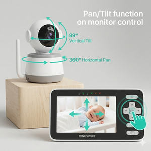 KT614W Tuya Smart WiFi Baby Monitor 5.5 Inch <b>IPS</b> 720P Screen with AI Motion Crying Detection and Night Light - Product Image 5