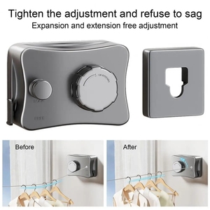 Cavo <span class=keywords><strong>per</strong></span> <span class=keywords><strong>stendibiancheria</strong></span> da 5.1M <span class=keywords><strong>per</strong></span> interni esterni invisibile a parete regolabile <span class=keywords><strong>per</strong></span> impieghi gravosi in acciaio inossidabile - Product Image 6