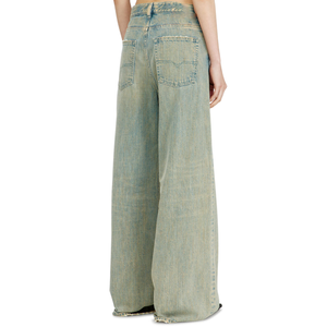 Jeans amples et larges pour hommes, taille mi-haute, entrejambe bas, coupe ample et oversize, longueur au sol, avec braguette boutonnée, effet vintage délavé, vente en gros - Product Image 2