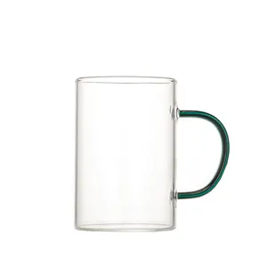 Bán buôn hộ gia đình trà sữa cốc cà phê cao Borosilicate rõ ràng Glass cup Mug cho trà và cà phê