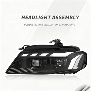 Nuovi Gruppi Ottici Anteriori per <span class=keywords><strong>Audi</strong></span> <span class=keywords><strong>A4</strong></span> 2009-2012 con Luci Diurne a <span class=keywords><strong>LED</strong></span> e Indicatori di Direzione Luminosi 12V 6000K - Product Image 2