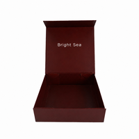 Boîte cadeau rigide en carton brun de luxe avec impression de logo personnalisé pour cosmétiques/bijoux/emballage de marque