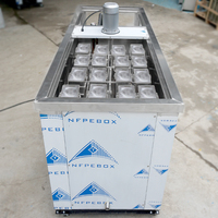 Tunnel Transparent commercial de 300kg refroidissant la machine de fabrication de glace fraîche végétale Machine de brique de moteur de noyau de forme de glace carrée
