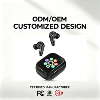 Écouteurs sans fil ANC avec écran intelligent, faible latence, IPX4, suppression du bruit, écouteurs intra-auriculaires pour jeux, musique et appels