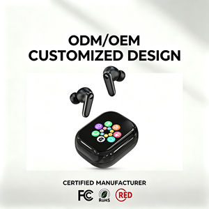 Earbud Nirkabel ANC dengan Layar Pintar, Latensi Rendah, IPX4, Peredam Kebisingan, Headset In-Ear untuk Gaming, Musik, dan Panggilan - Product Image 1