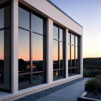 Fenêtre coulissante à double vitrage KOJOON avec grille, design en aluminium, cadre de fenêtre en verre, fenêtre coulissante en aluminium avec sécurité