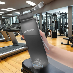 Botella de Agua Deportiva <span class=keywords><strong>PROIRON</strong></span> de 500 ml y 1000 ml con Filtro, Bebedero de Plástico con Tapa Abatible para Ciclismo, Gimnasio, Corredores, Estudiantes y Campamento - Product Image 3