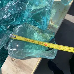 Wholesale coloured glass rock crushed glass large slag glass rocks for gabion