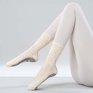 Custom Logo Pilates <b>Socks</b> High Quality Design Youth Women Knitted Crew Yoga <b>Sock</b> Fitness Anti Slip <b>Grip</b> Yoga <b>Sock</b> OEM - Product Image 1