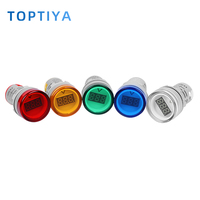 Voltmètre numérique série AD16-22 DSV avec affichage LED multicolore, voyant lumineux, fabricants de boîtes de distribution de signal lumineux