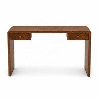 Table console moderne de luxe en bois de palissandre, bureau cascade avec tiroirs pour villa, hôtel, bureau à domicile ou projet