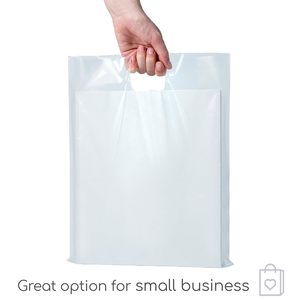 Bolsas de Plástico Transparente para Compras de 12x15 Pulgadas con Asas, 2 Milésimas de Grosor, para Regalos y Uso Comercial - Product Image 6