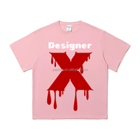 T-shirt Homme de Marque Designer Personnalisé Lettres Imprimées Coton Lourd 100% Haute Qualité Streetwear Décontracté Manches Courtes