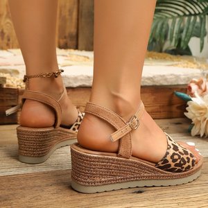 Nouvelles <span class=keywords><strong>sandales</strong></span> d'été compensées à talons carrés pour femmes – Design tendance - Product Image 3