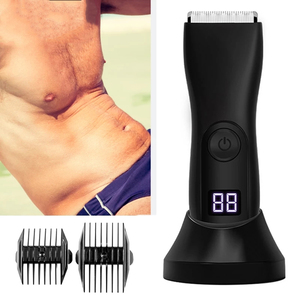 Cortadora de pelo corporal impermeable para hombres, máquina de afeitar eléctrica con cuchillas de cerámica - Product Image 4