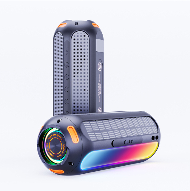 Outdoor Solar Charging 20W Speaker Magnetic Adsorption LED RGB Light 5000mAh IPX6 Waterproof Stereo Subwoofer Bluetooth Speaker