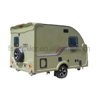 Caravane de voyage miniature de luxe personnalisée pour 2 personnes, équipée d'une cuisine, d'une salle de bain et d'une toilette, pour le camping en plein air
