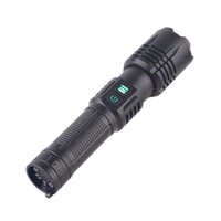 Lampe torche LED rechargeable à zoom avec double source lumineuse : lumière laser blanche et lumière noire ultraviolette 395 nm