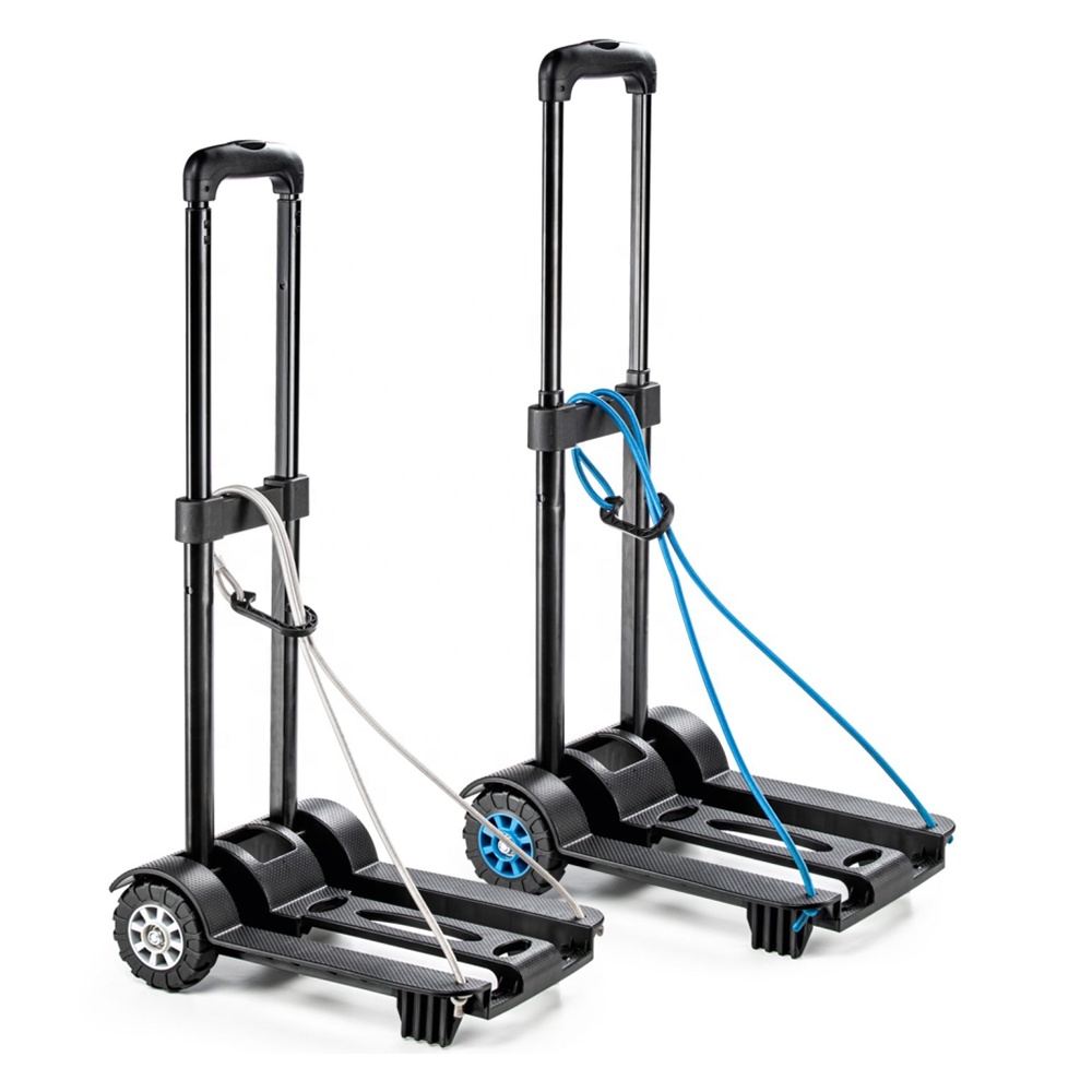 LIUSIXIAO-Shopping cart Telescopic Folding Portable Trolley Hand Truck Luggage Cart Aluminum Alloy Rod Van Industrial Silent Trolley Travel Shopping Cart Load 75 Kg OYO Color : Silver LIUSIXIAO-Shopping cart Telescopic Folding Portable Trolley Hand Truck Luggage Cart Aluminum Alloy Rod Van Industrial Silent Trolley Travel Shopping Cart Load 75 Kg OYO Color : Silver