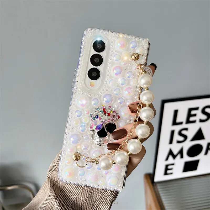 for Samsung Galaxy Z Flip 3 Case, 3D Hand Glitter Gem Crystal Diamond Bling Glitter Case for Samsung Galaxy Z Flip 3