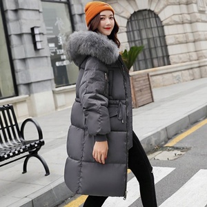 Giacca Invernale Imbottita per <span class=keywords><strong>Donna</strong></span>, Colore Unito, Calda e Spessa, <span class=keywords><strong>con</strong></span> <span class=keywords><strong>Pelliccia</strong></span> Sintetica, Antivento, Cappotto in Cotone Stile Piumino - Product Image 4