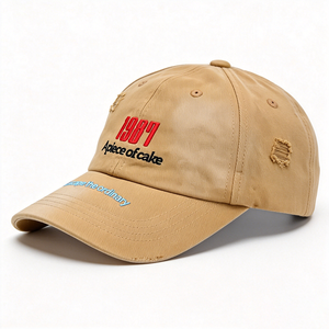 Gorra de Papá Estilo Retro 1987 con Estampado Desgastado Color Caqui, Gorra Casual Unisex para Streetwear, Gorra de Papá Ajustable de Algodón al por Mayor - Product Image 6