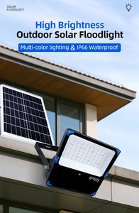 HK Mistai ไฟสาดแสงพลังงานแสงอาทิตย์, โคมไฟฟลัดไลท์กลางแจ้ง LED กันน้ำ1800Lm Ip66 6500K รีโมทคอนโทรล - Product Image 5