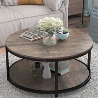 Ensemble de tables basses modernes minimalistes nordiques de luxe léger, avec structure en fer et plateau en bois massif, rangement multifonctionnel pour salon et canapé