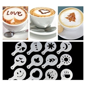 16 pz/set Cappuccino caffè decorazione Maker Art stencil <span class=keywords><strong>disegno</strong></span> modello strumenti - Product Image 2
